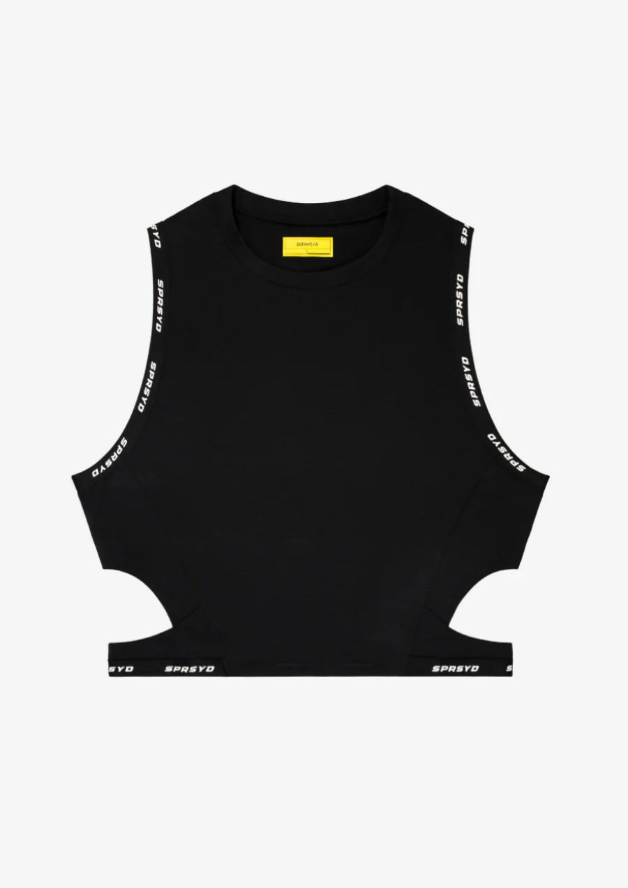 SPR Cropped Tank (Black)