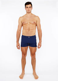 Pinstripe Swim Short (Navy)