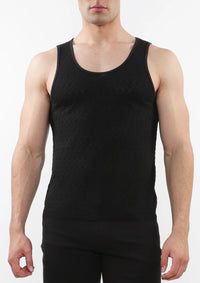 Stretch Gossamer Tank (Black Chevron)