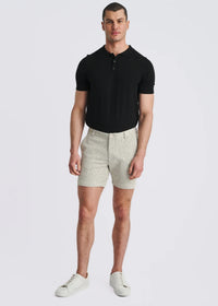 Textured Stretch Chino Short (Vanilla Herringbone)