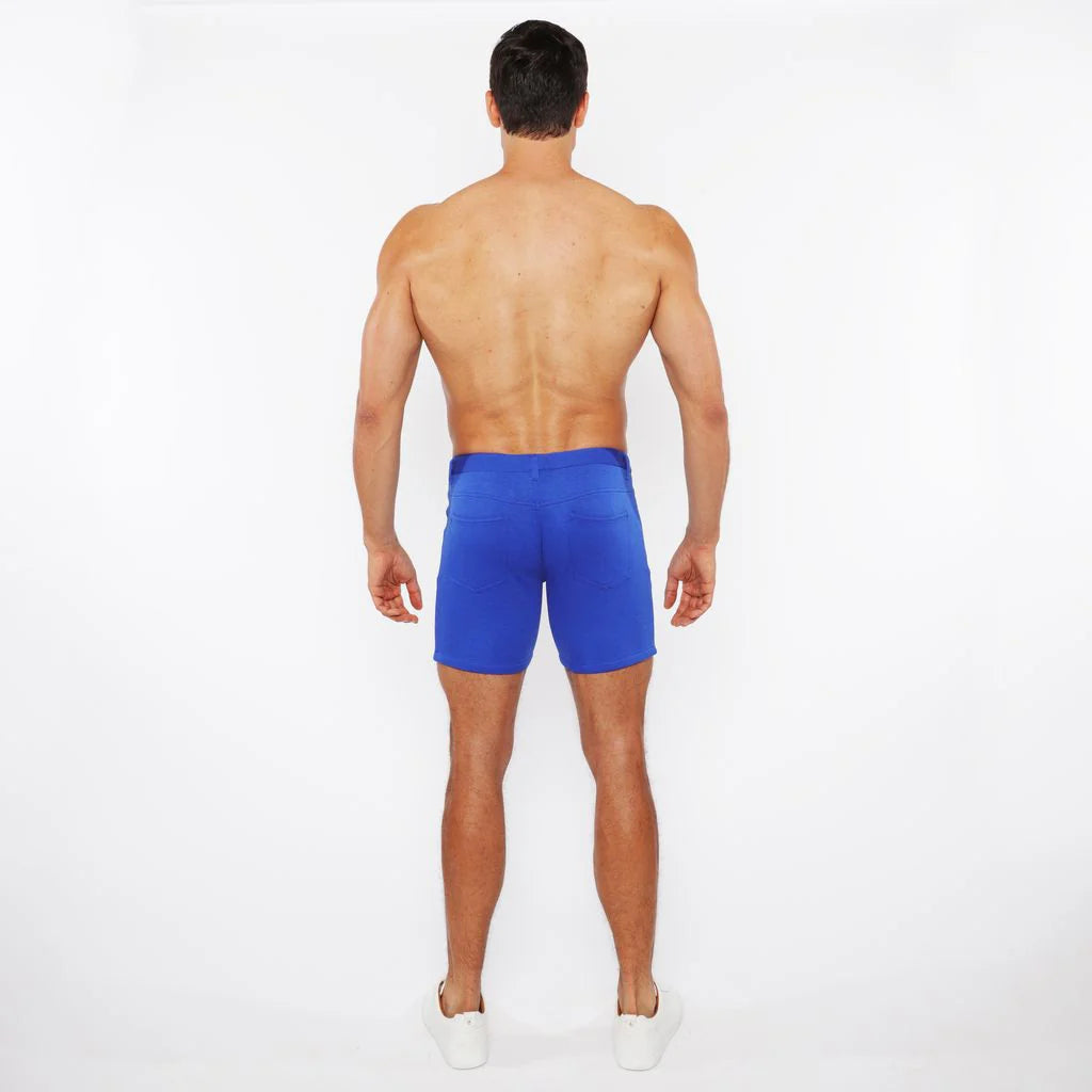 Textured Fine Cord Shorts (Cobalt)