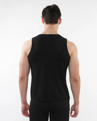 Stretch Gossamer Tank (Black Chevron)