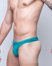 V80 Textured Swim Thong (Ripple Green)