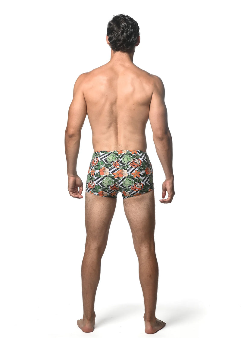 Printed Swim Trunks (Spruce/Sienna Floral)