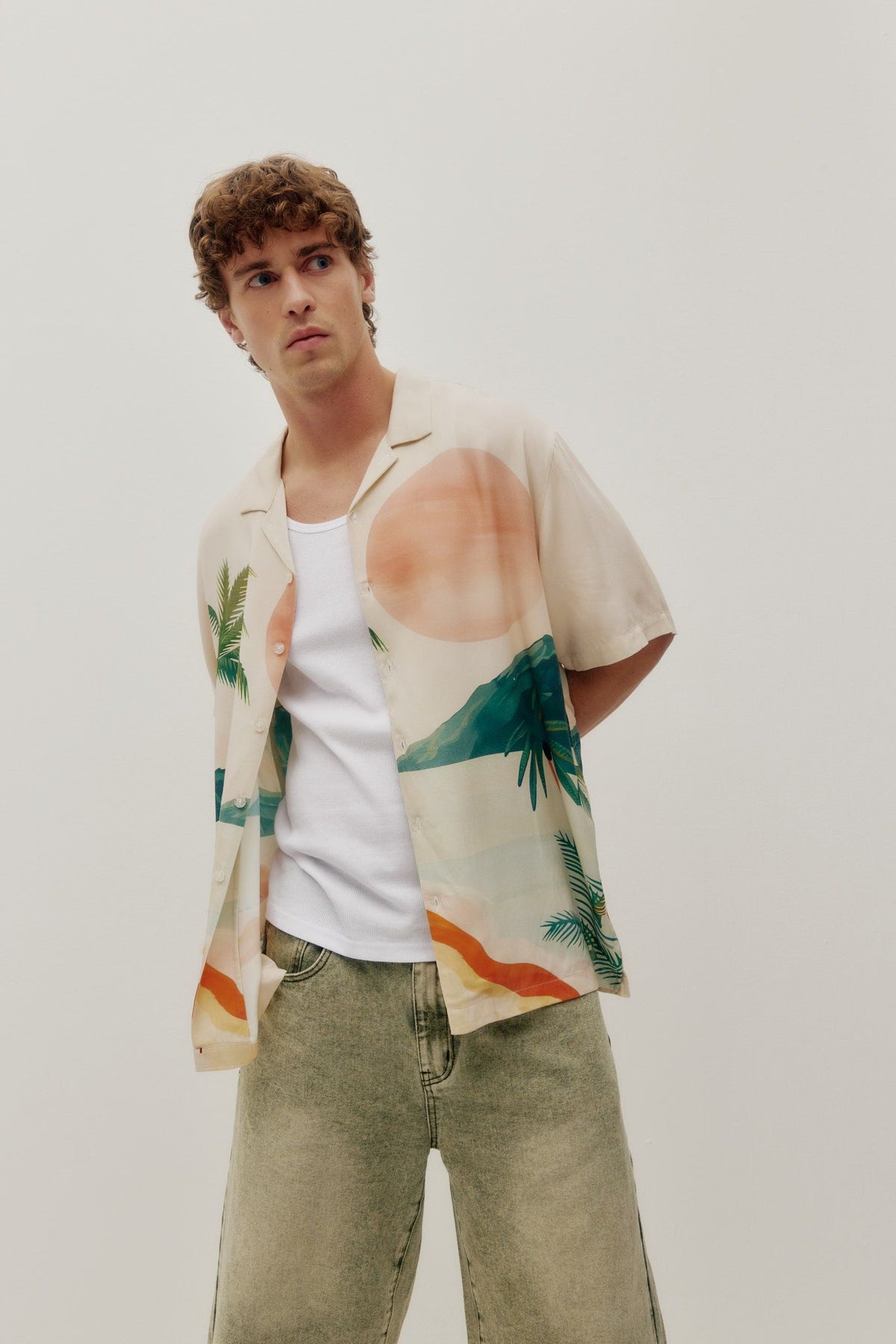 Beach Shirt (Tropical Sunset)