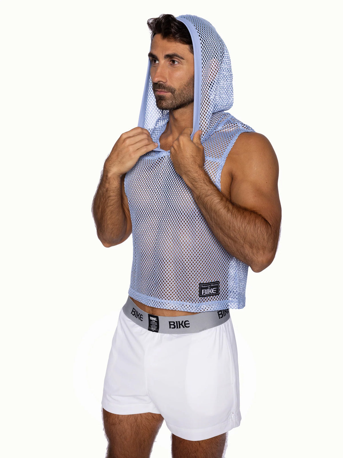Hooded Sleeveless Jersey (Ice Blue)