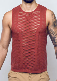 Amalfi Singlet (Burnt Brown)