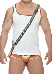 Artie Pride Tank Top (Rainbow White)