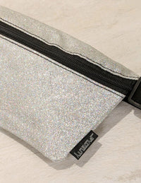 Slim DAZZLER Silver Glitter Fanny Pack