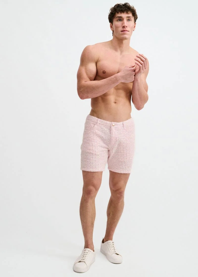Limited Edition Tweed Jacquard Shorts (Crepe Pink)