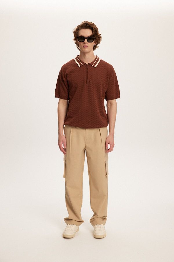 Smart Cargo Pants (Beige)