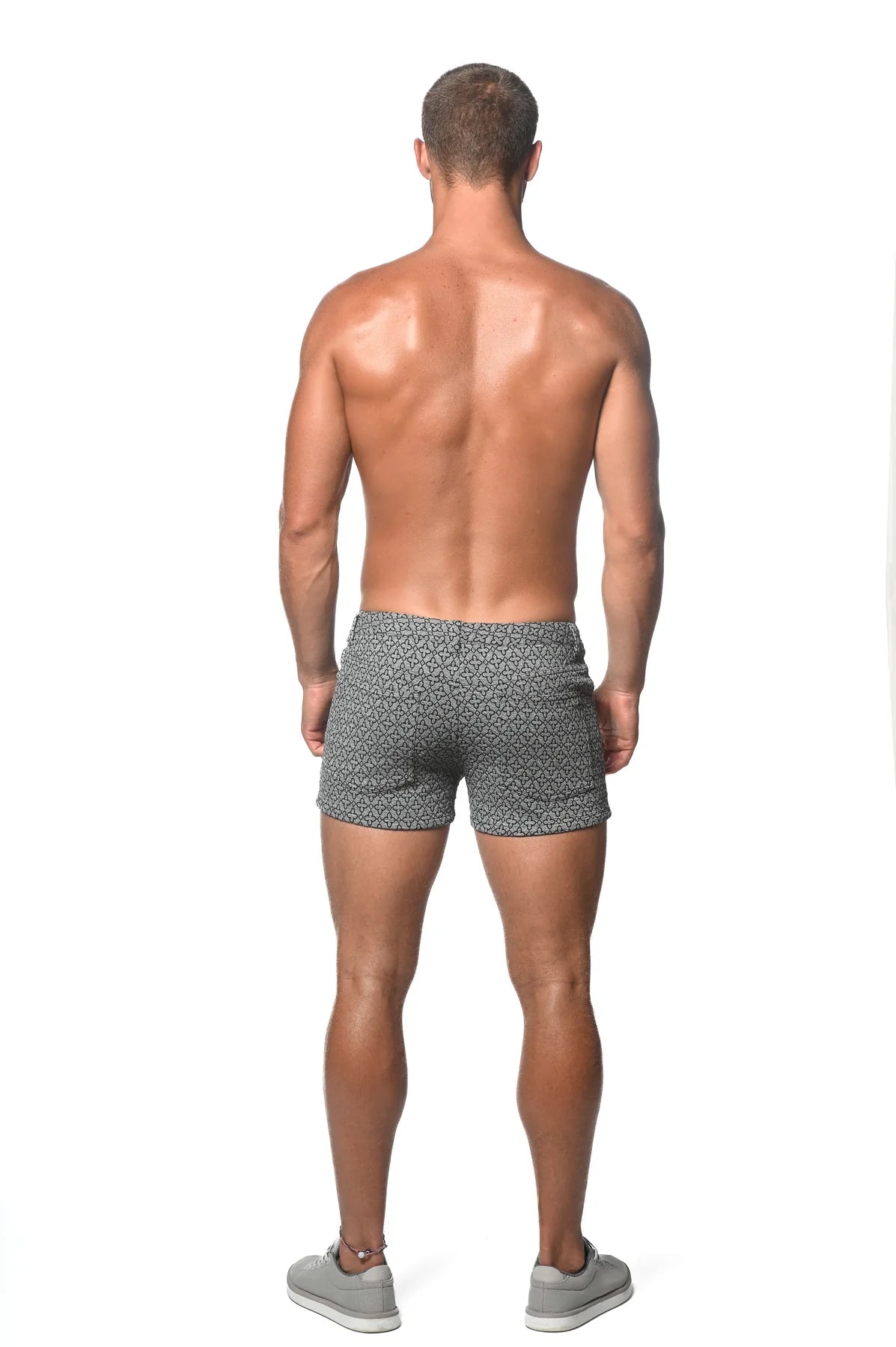 3" Stretch Jacquard Shorts (Black Beige)