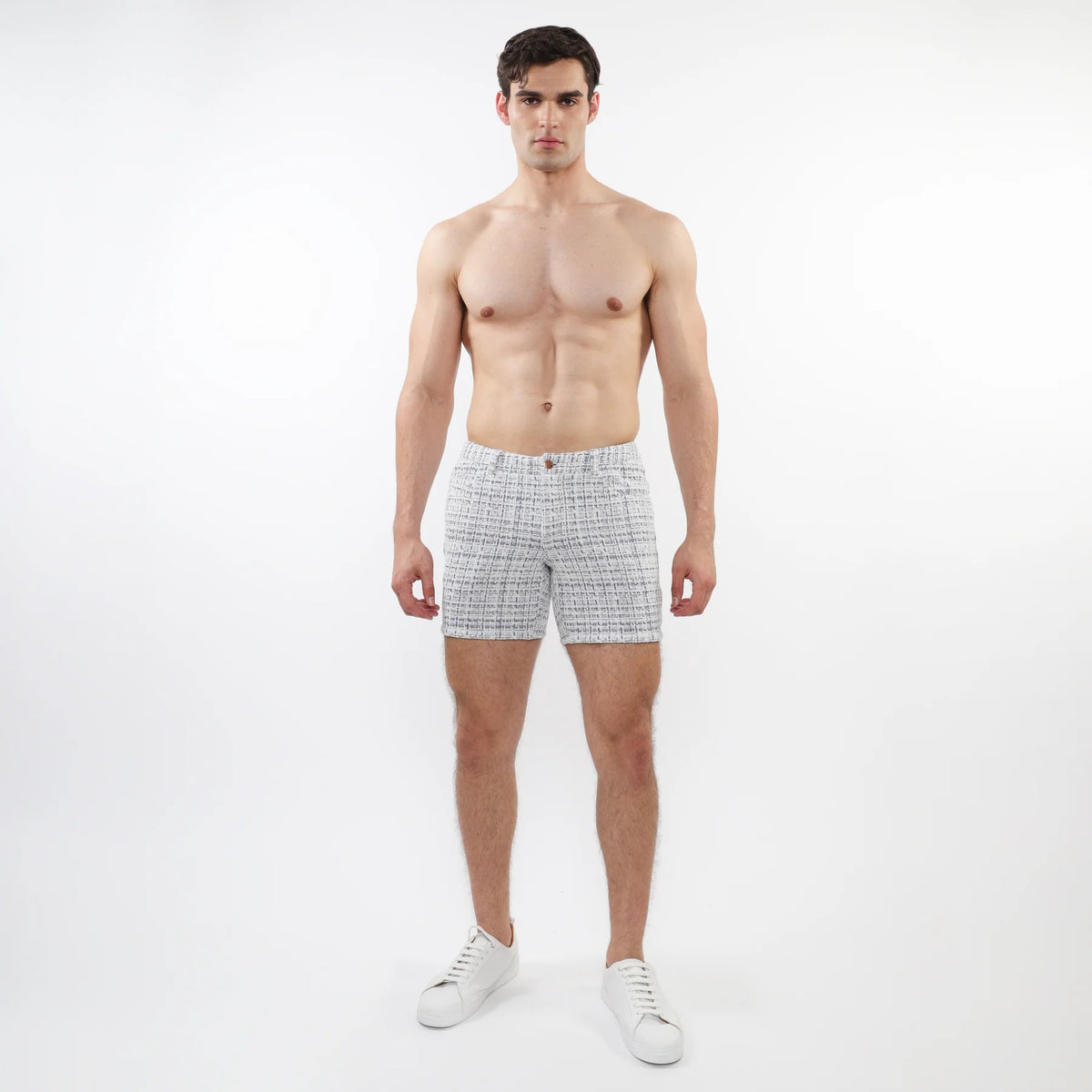 Limited Edition Tweed Jacquard Shorts (Blue)
