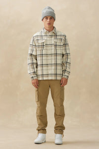 Heavyweight Plaid Shirt (Cream)