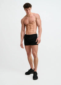 3.5" Retro Knit Gym Shorts (Black)