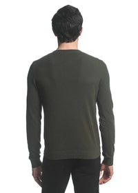 Boucle Crew Sweater (Olive)