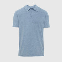 Short Sleeve Polo (Heather Indigo)