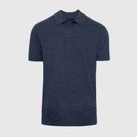 Short Sleeve Polo (Heather Navy)