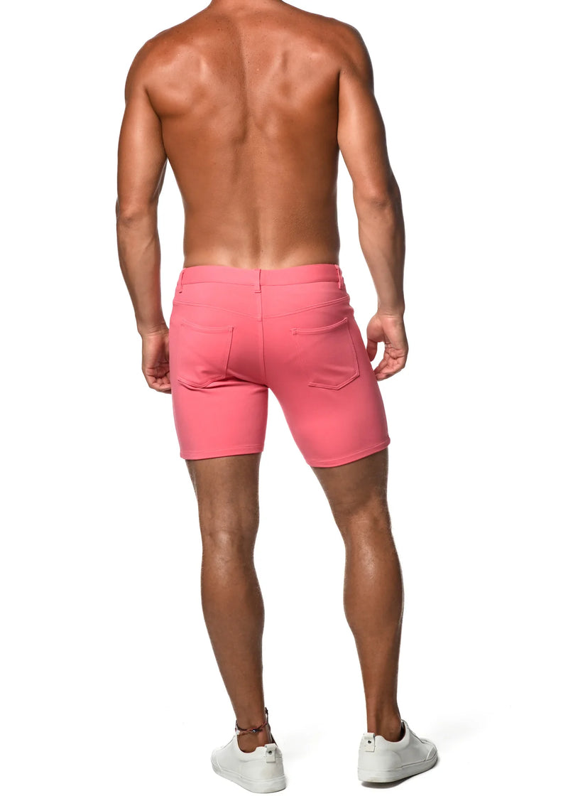 Stretch Knit Shorts (5" inseam) (Pink Jelly)