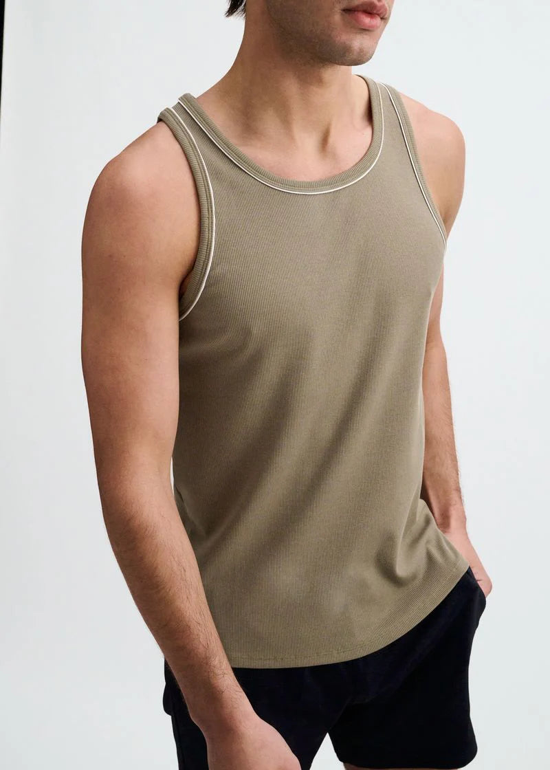 Cotton/Tencel Tank w/Fine Piping (Ranger)