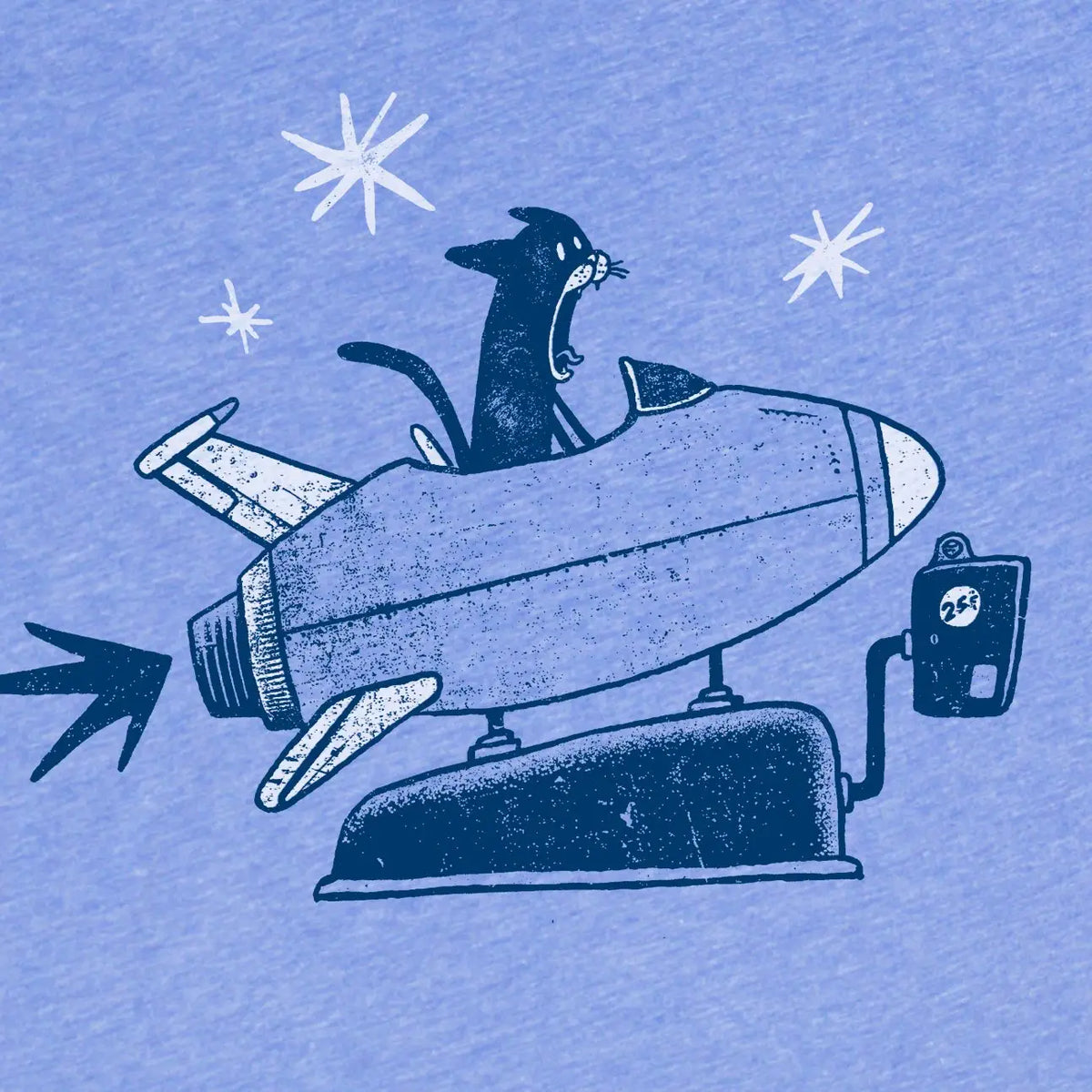 Scaredy Cat Tee (Blue)