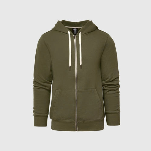 Fleece French Terry Hoodie (Military Green)