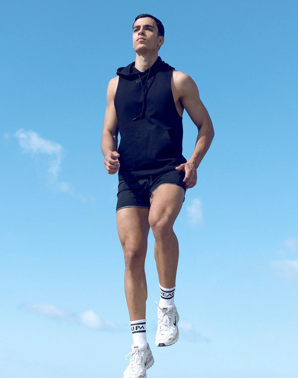 Sleeveless Hoodie (Black)