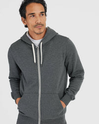 Fleece French Terry Hoodie (Charcoal Heather)