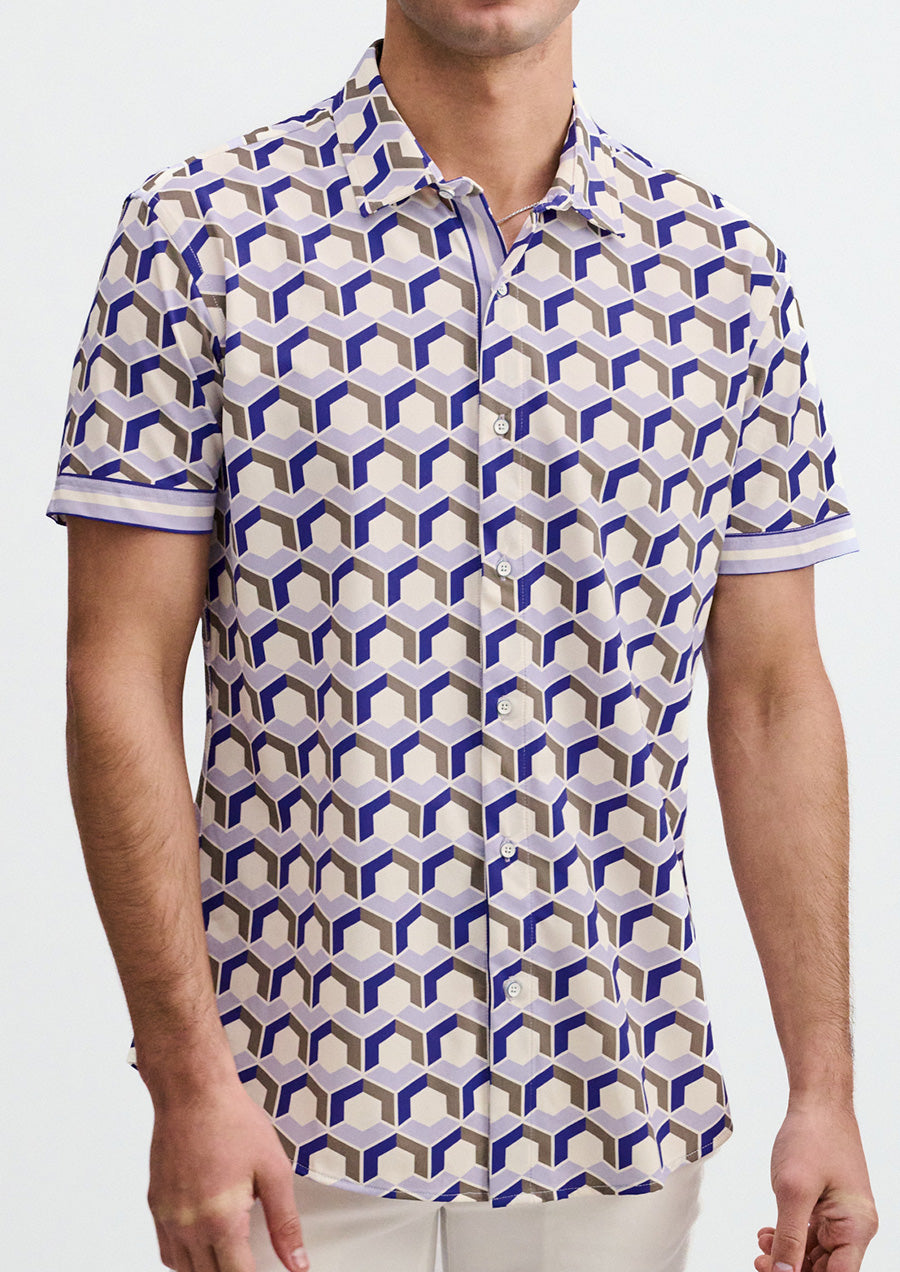 Performance Short Sleeved Shirt (Blueberry)