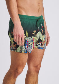 Printed Swim Shorts (Emerald Flora)