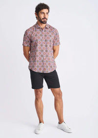 Cotton/Tencel Short Sleeve Shirt (Blush/Coral)