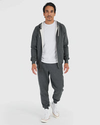 Fleece French Terry Hoodie (Charcoal Heather)