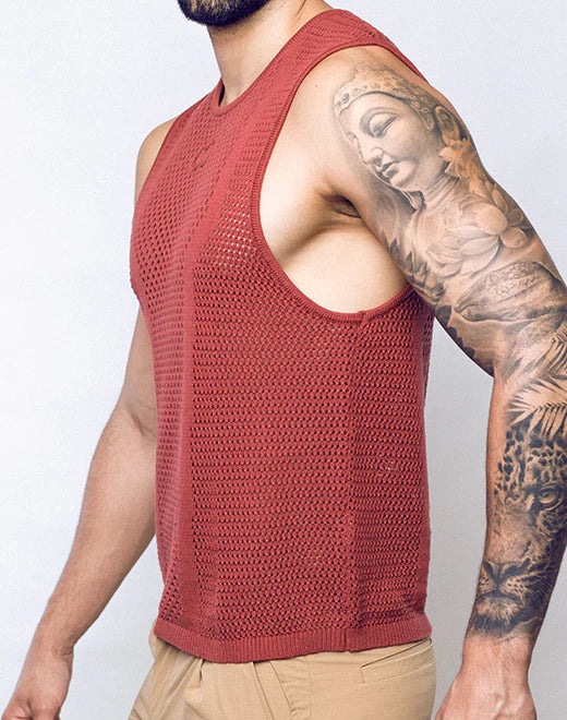 Amalfi Singlet (Burnt Brown)