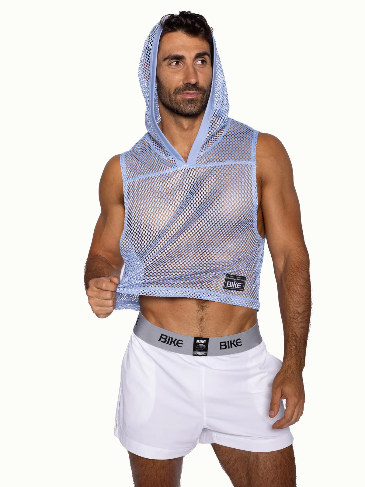 Hooded Sleeveless Jersey (Ice Blue)