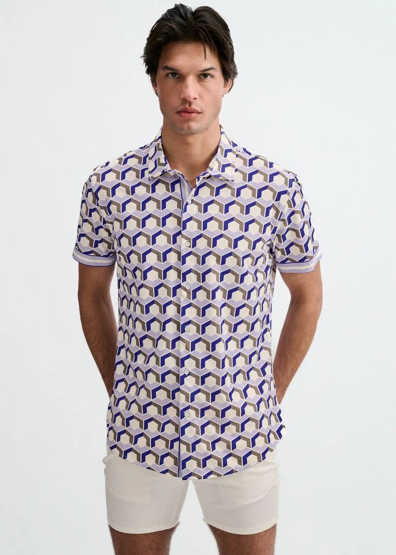 Performance Short Sleeved Shirt (Blueberry)