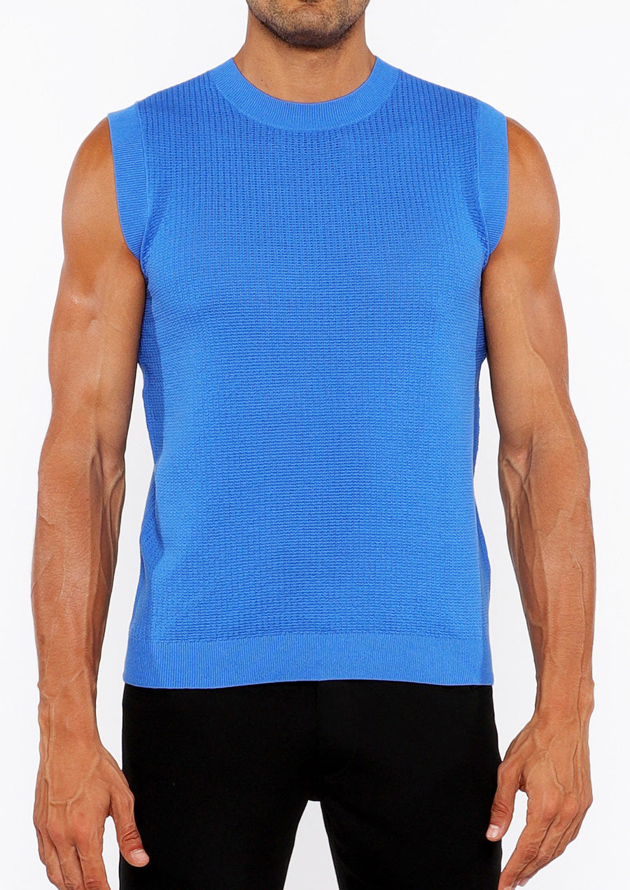 Open Knit Vest (Azure)