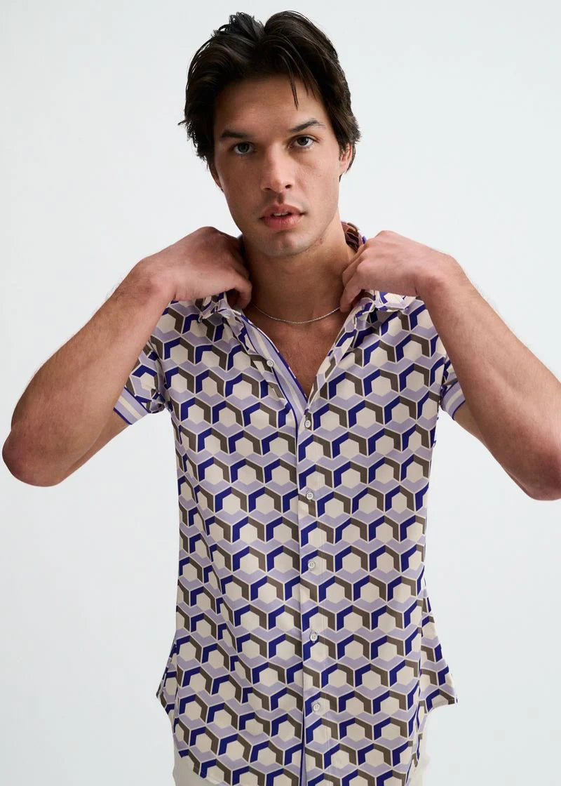 Performance Short Sleeved Shirt (Blueberry)