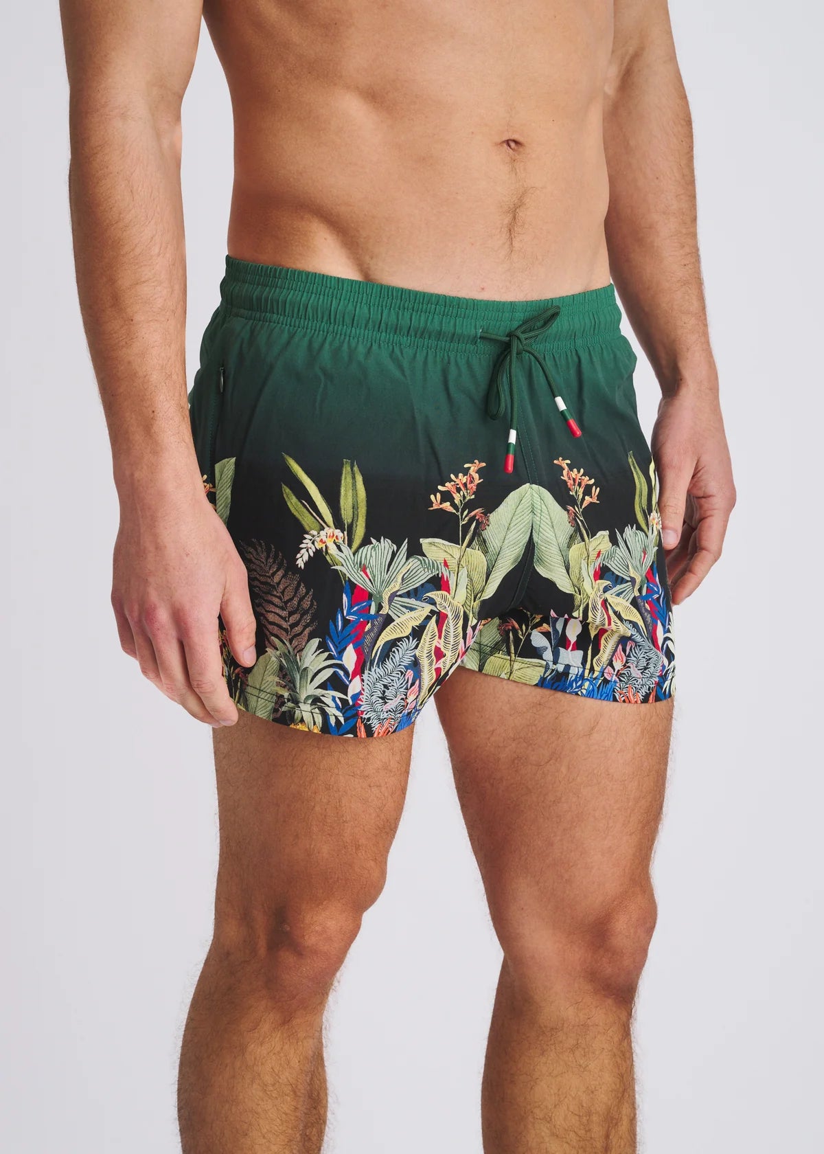 Printed Swim Shorts (Emerald Flora)