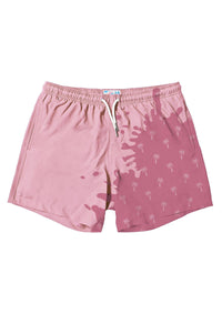 Pink to Palm Color Change Swim Trunks