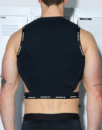 SPR Cropped Tank (Black)