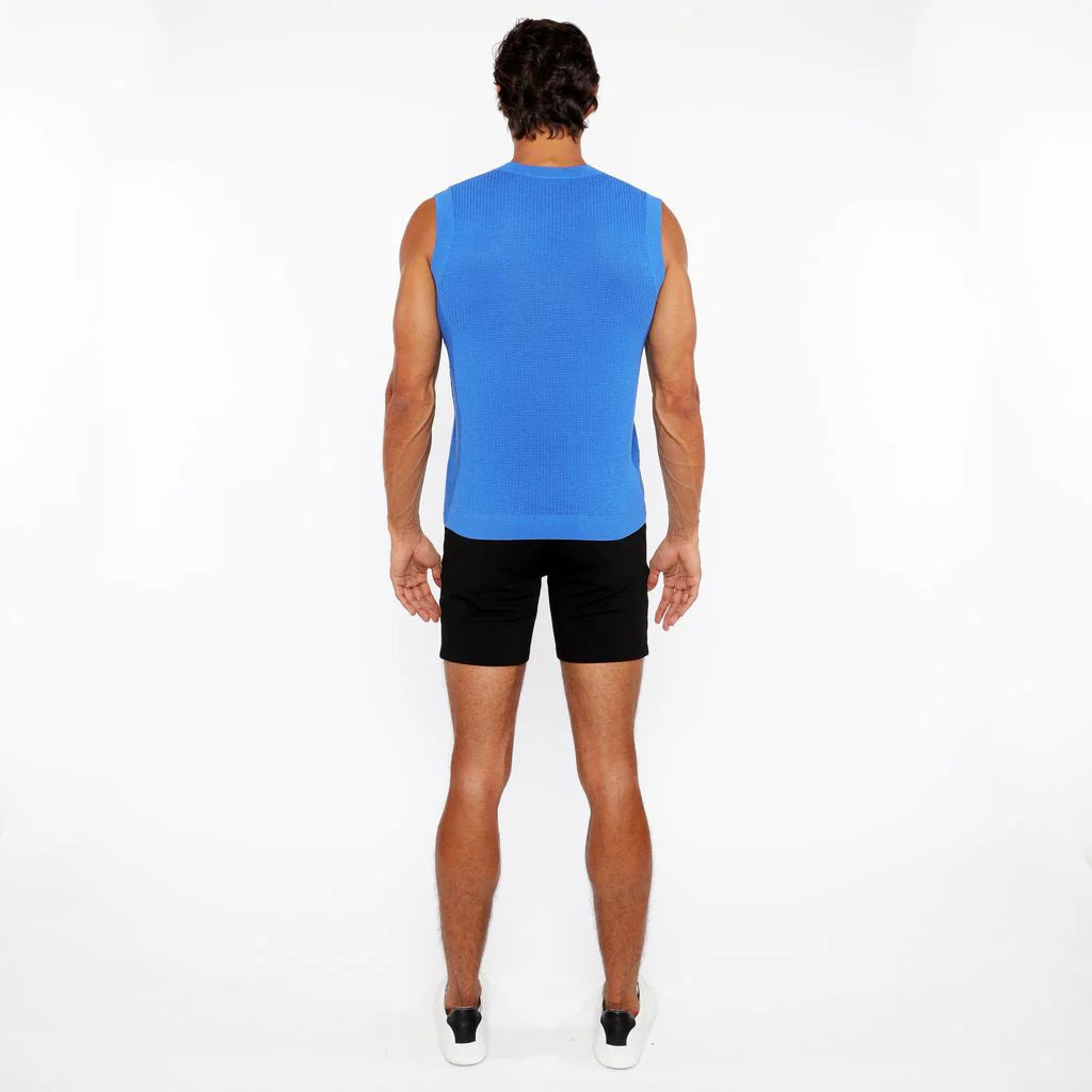 Open Knit Vest (Azure)