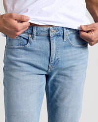 Straight Low Stretch Jeans (Light Indigo)