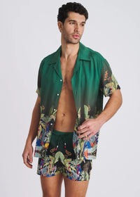 Printed Swim Shorts (Emerald Flora)