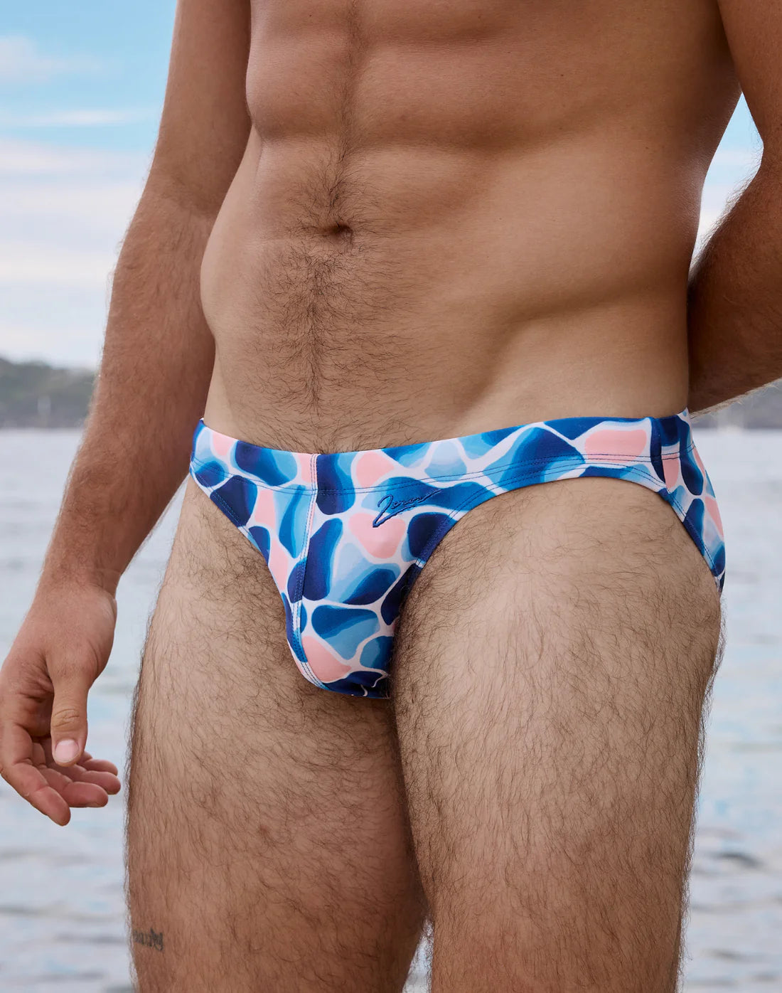 Abstract Swim Brief (V20) (Aqua)