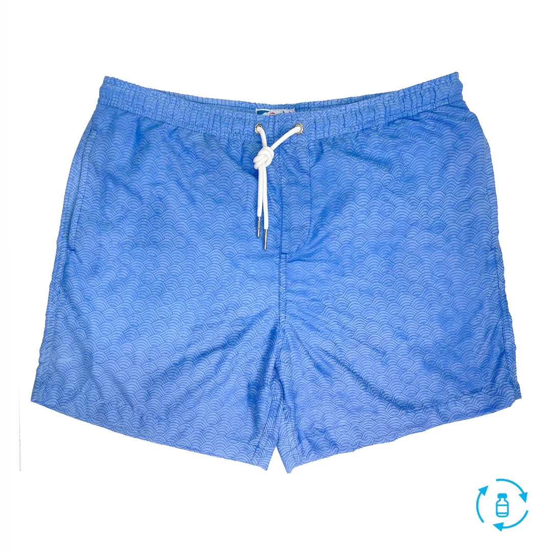 Color Switch Swim Shorts (Blue to Waves)