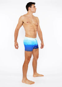 Gradient Printed Swim Short (Cerulean)