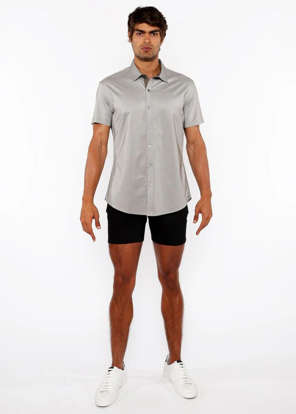 Stretch Jersey Knit Shirt (Chestnut)