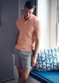 Textured Stretch Chino Short (Lunar)