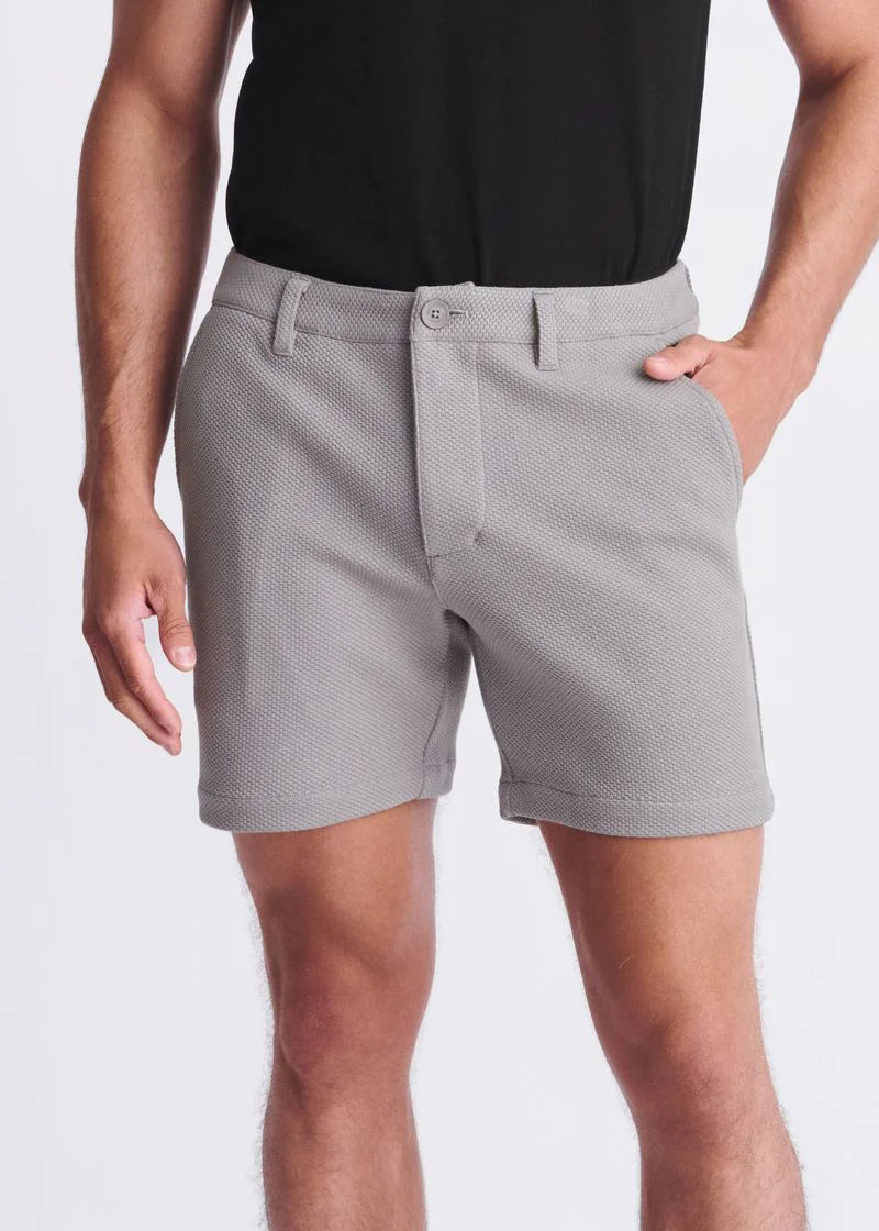 Textured Stretch Chino Short (Lunar)