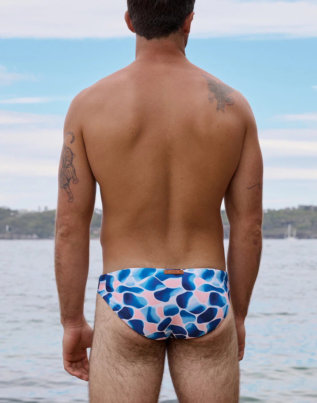 Abstract Swim Brief (V20) (Aqua)